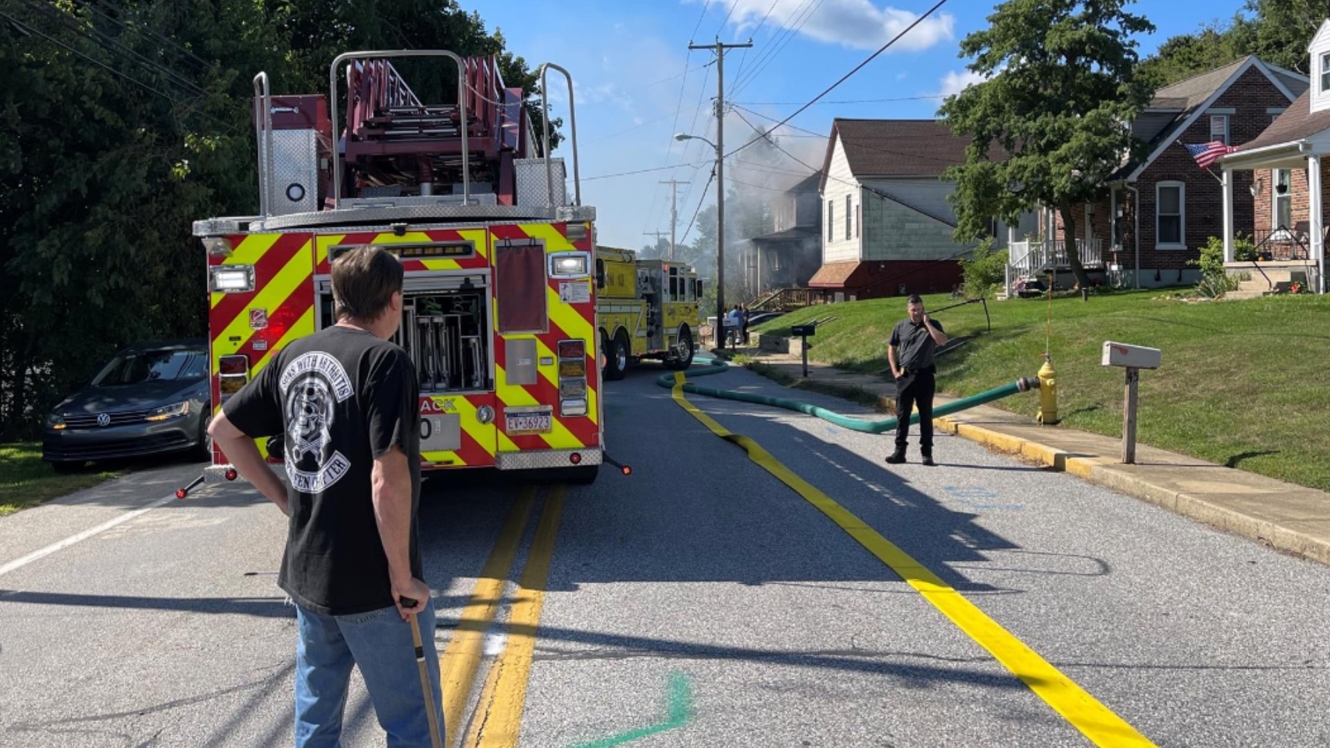 According to emergency dispatchers, the fire began around 10:20 a.m. in the first block of South Main Street in Loganville Borough.