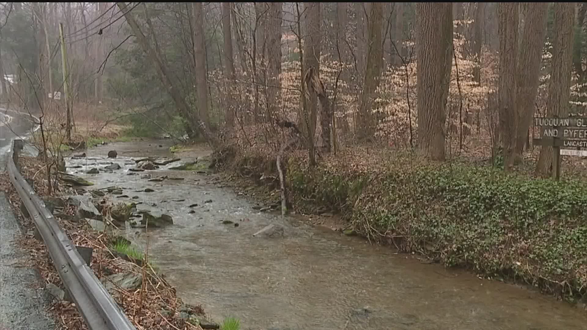 Tucquan Glen Nature Preserve in Holtwood, Lancaster County is closed until further notice after its small parking area along River Road was overrun