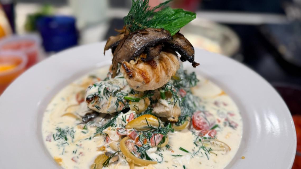 Olivia's prepares a 'Greek Island Style Chicken' for Memorial Day weekend