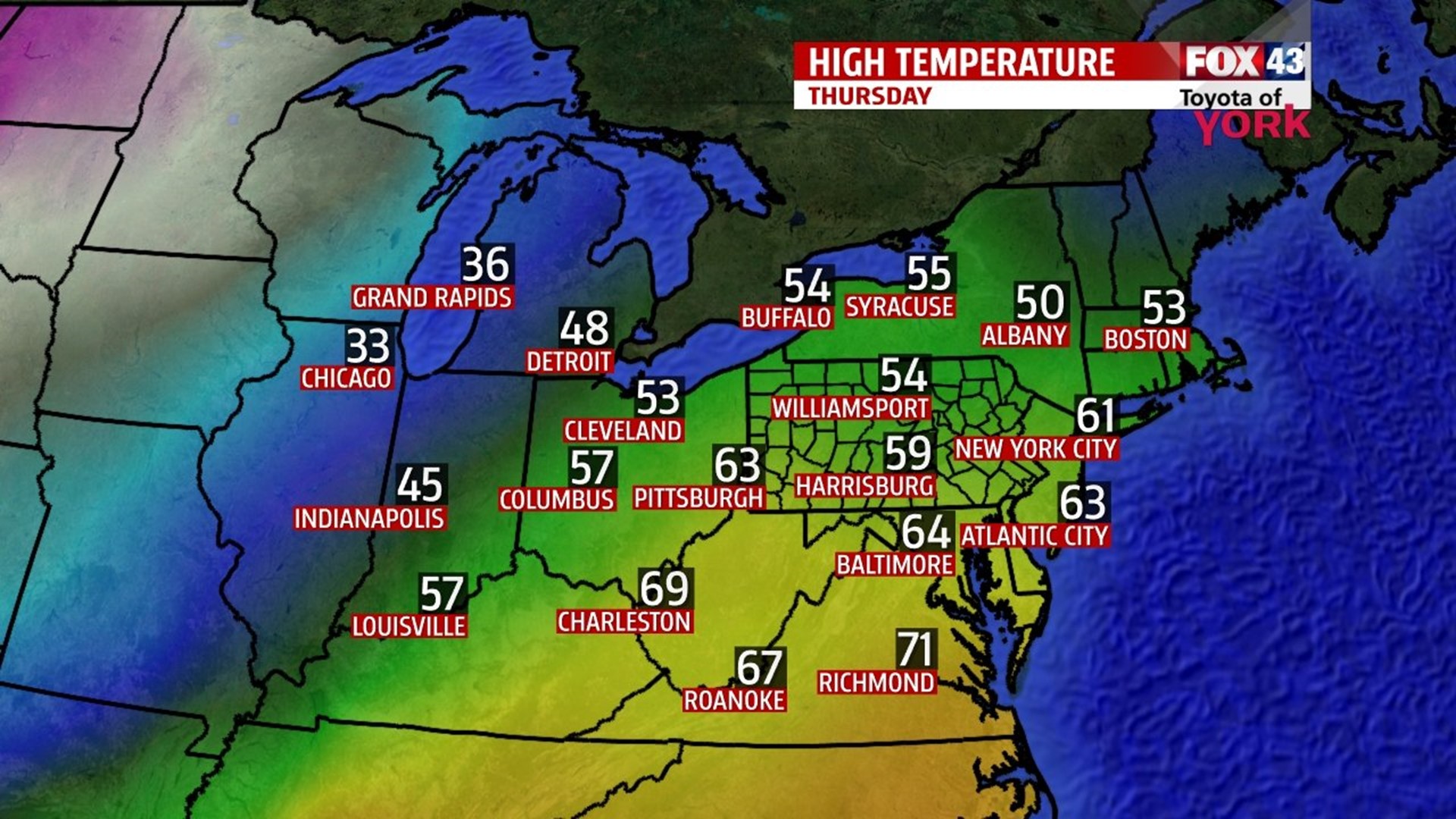 Temperatures remain mild despite clouds | fox43.com