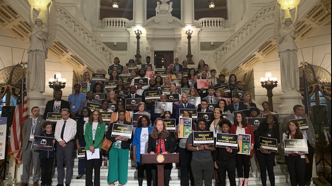 Pa. educators and students rally in Harrisburg as teacher shortage reaches record numbers