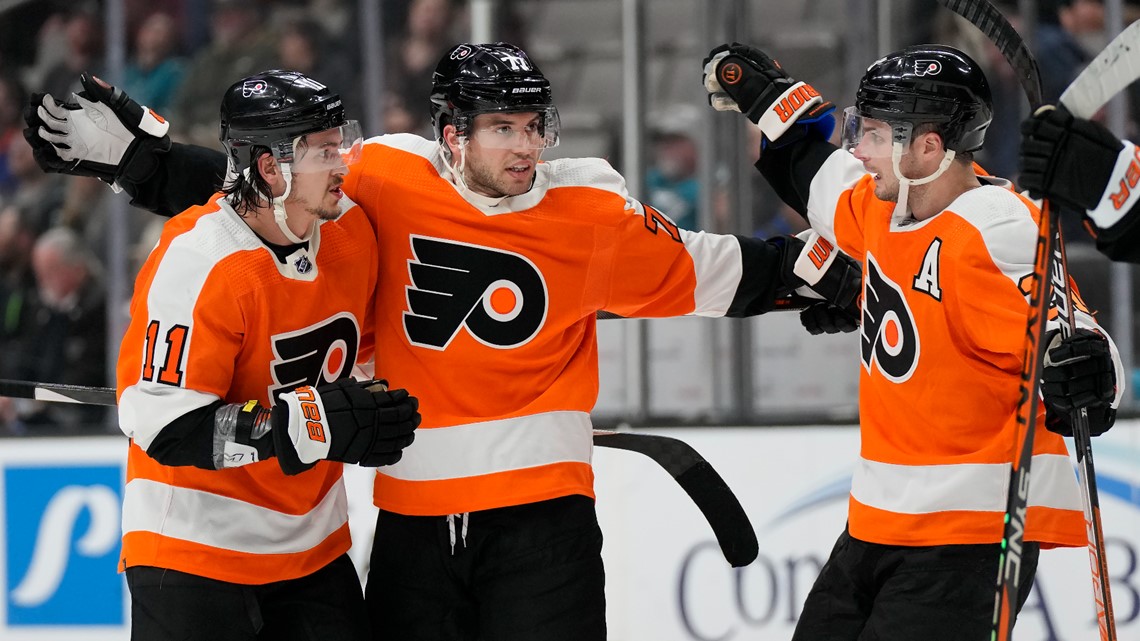 Philadelphia Flyers' Travis Konecny injured in victory against
