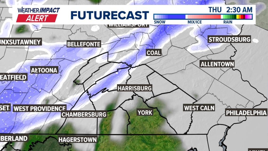 Weather Impact Alert as scattered snow showers and squalls become ...