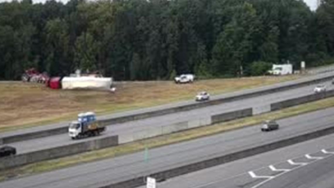 Tractor-trailer overturns off I-81 at exit ramp in Cumberland County ...