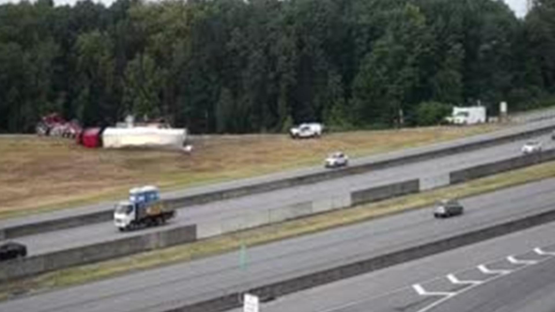 Tractor-trailer overturns off I-81 at exit ramp in Cumberland County ...