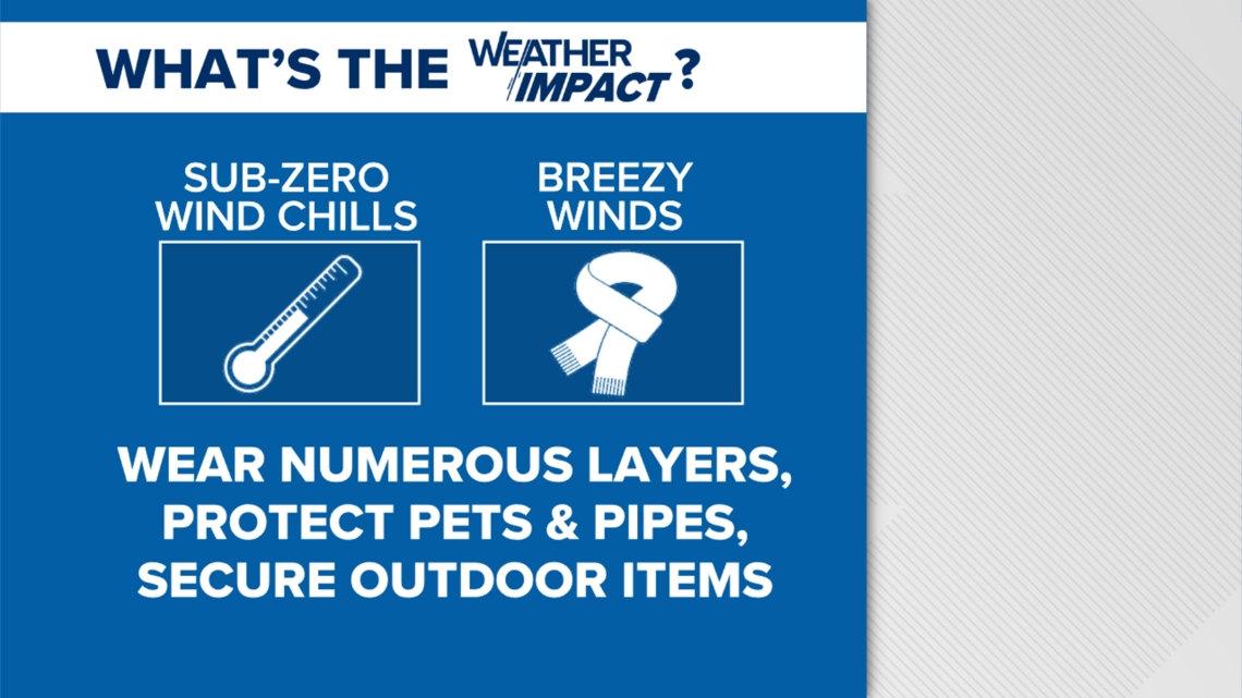 Weather Impact Alert | Frigid temperatures and dangerous wind chills ...
