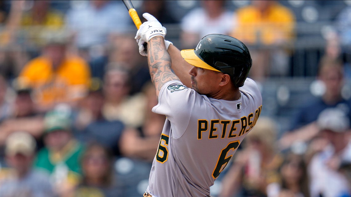 Peterson's 2 homers help A's beat Pirates, end 15-game road skid