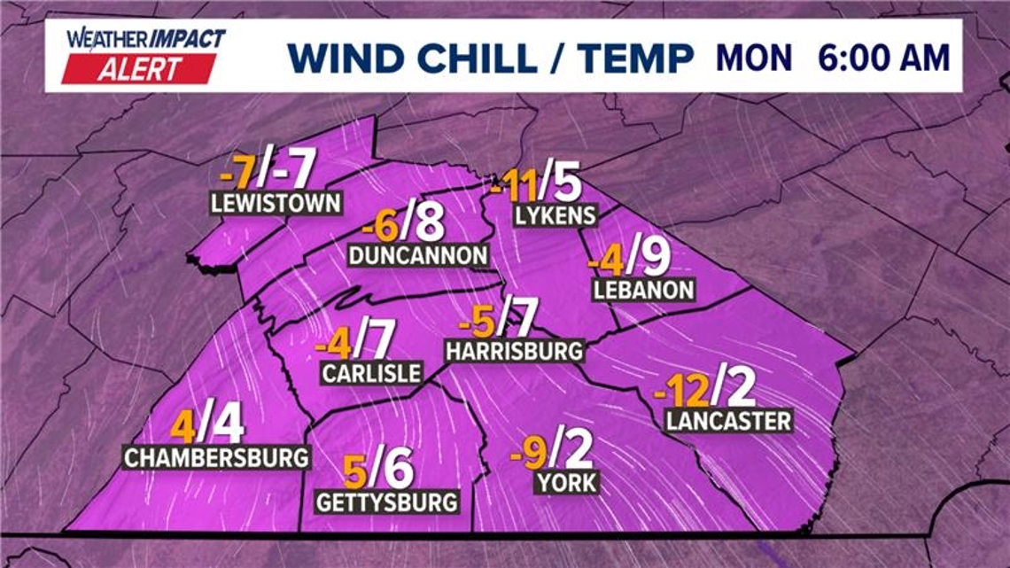 Weather Impact Alert | Frigid temperatures and dangerous wind chills ...