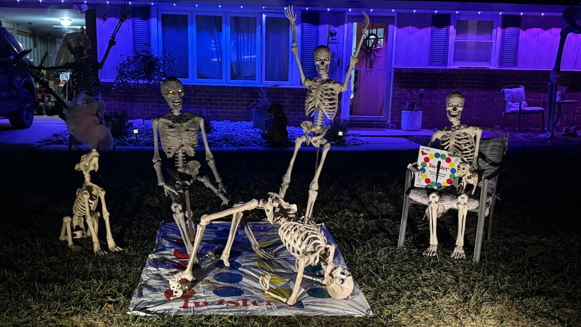 One York County family is creating skeleton scenes every night, bringing its members together, both the living and the undead.