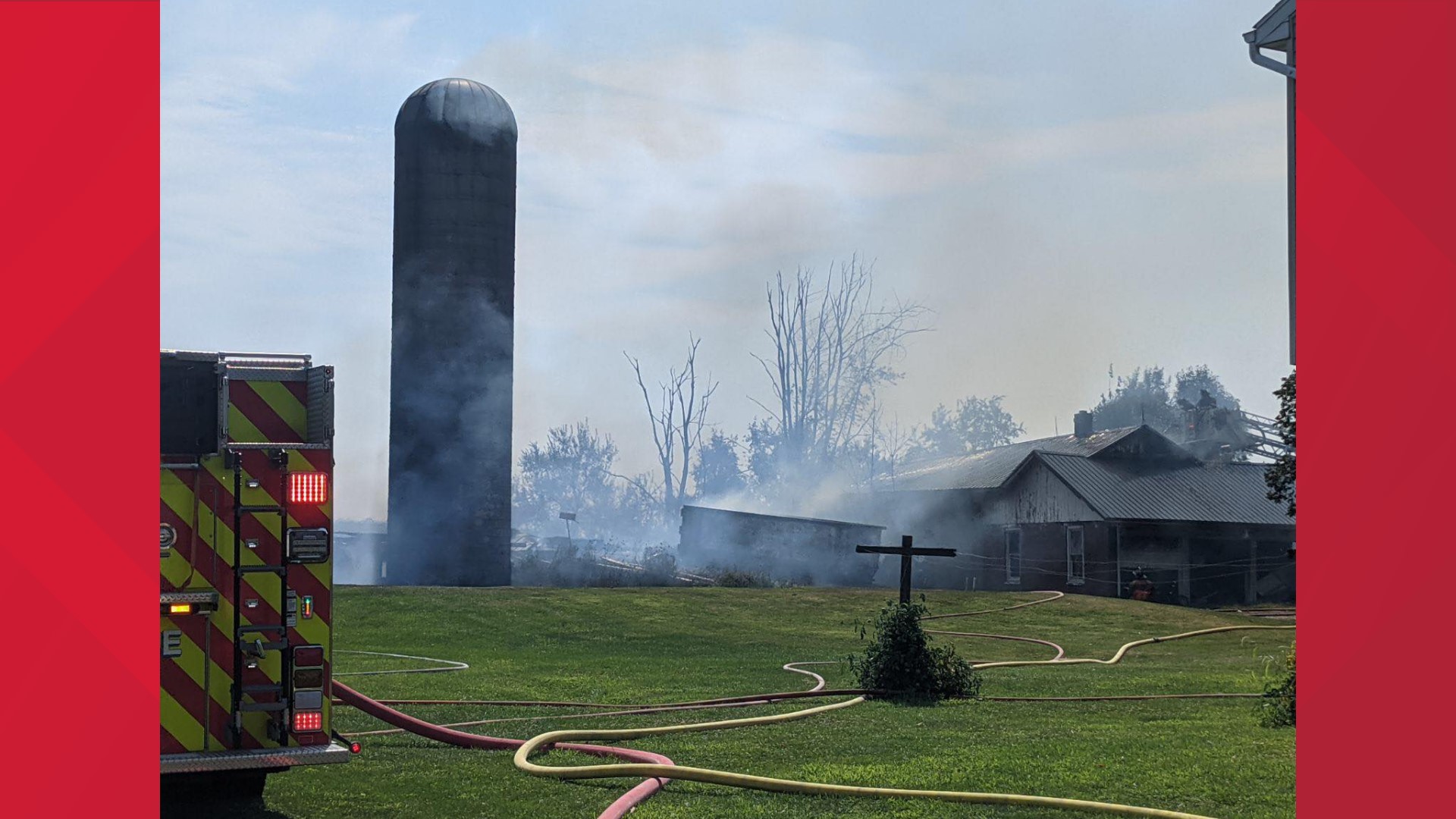 Barn Fire Flames Battled By York Co. Crews | Fox43.com