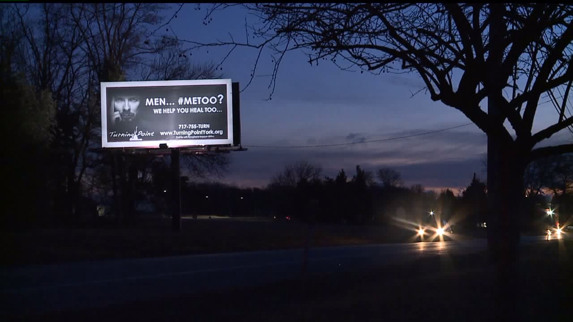 Turning Point Counseling Center billboard: `Men#MeToo?`