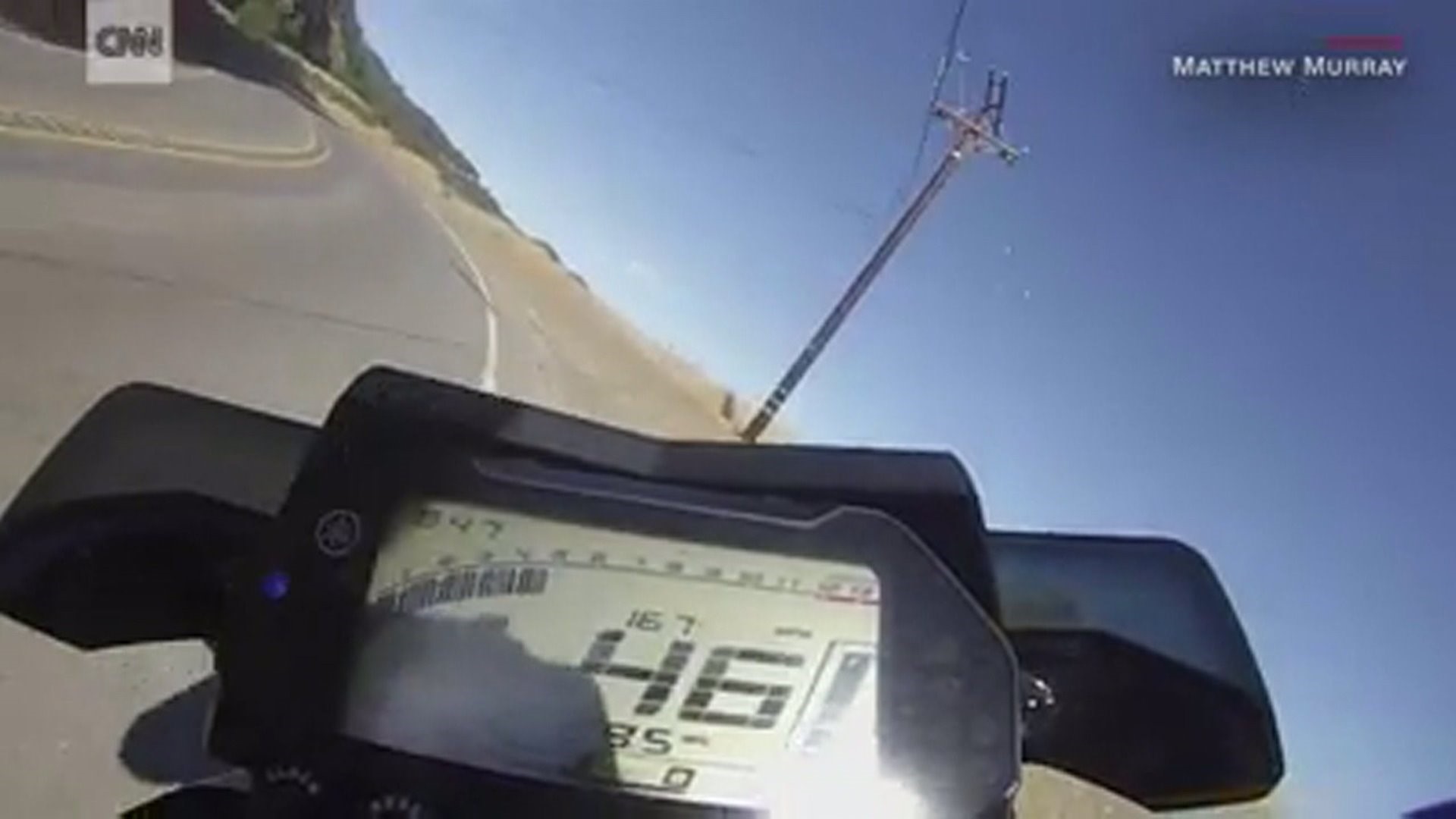 Motorcyclist recovering after driving off a 250-foot cliff