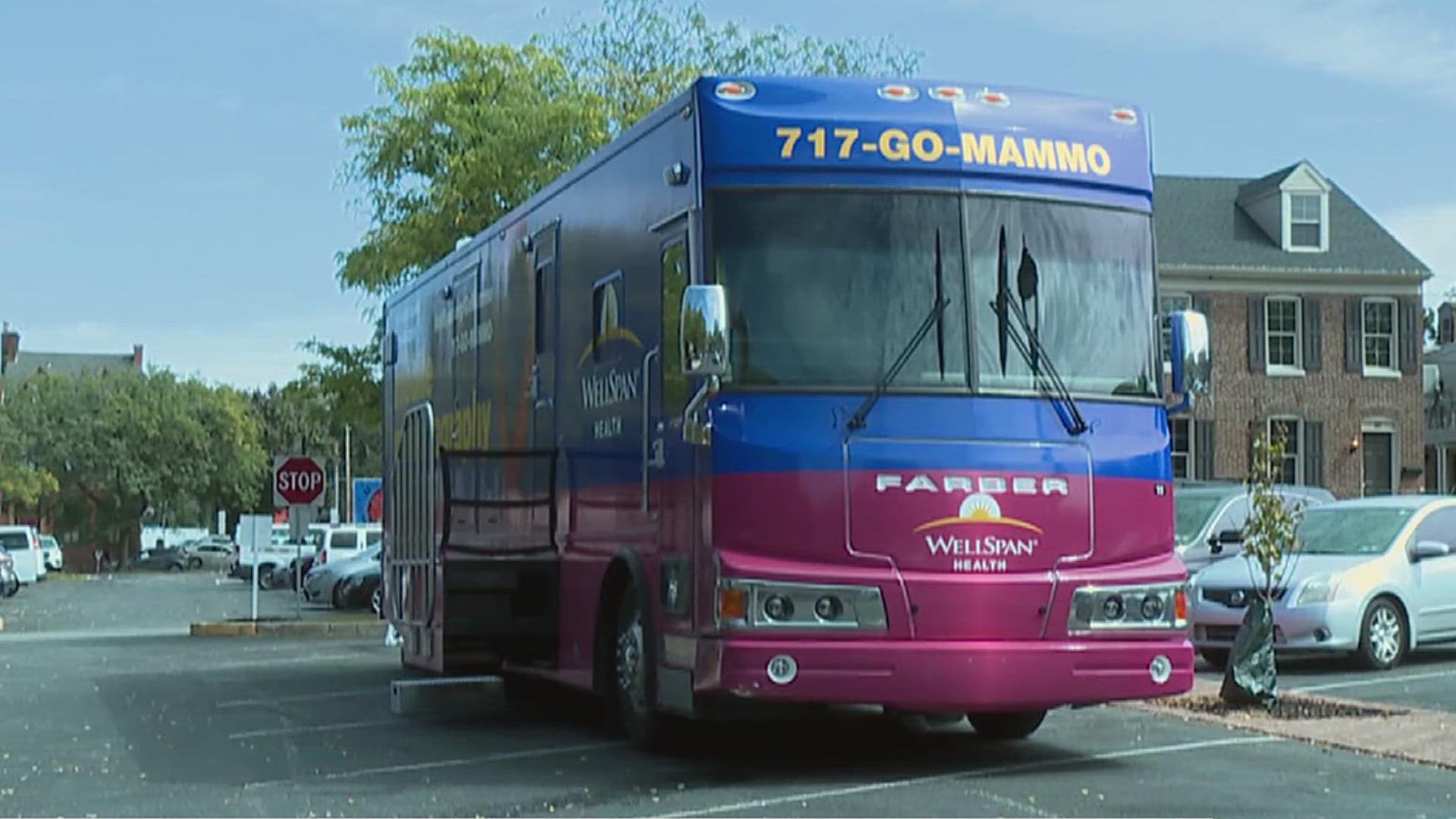 Through appointments or walk-ins, women can receive mammography screenings through WellSpan's mobile bus.