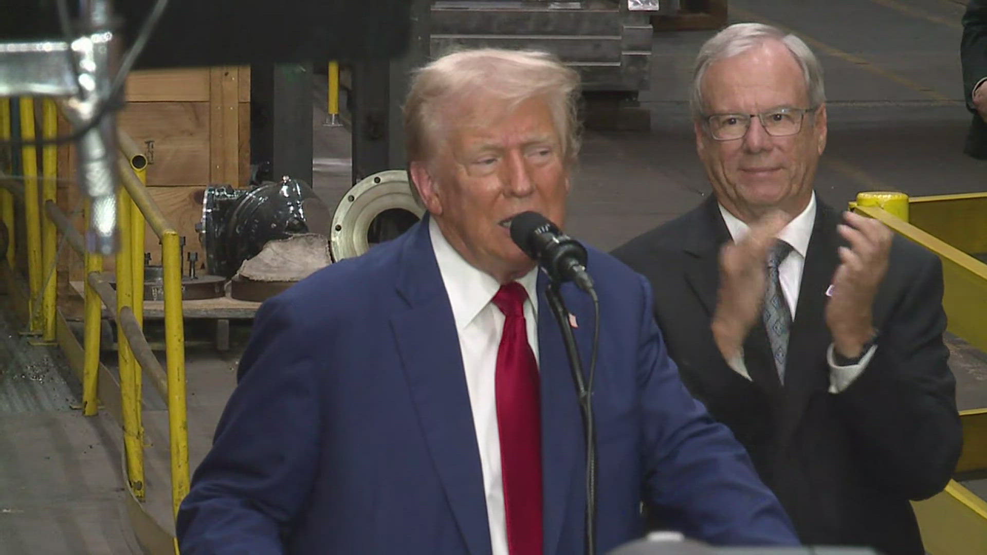 Republican presidential candidate Donald Trump visited York today to deliver remarks on the economy at Precision Custom Components.