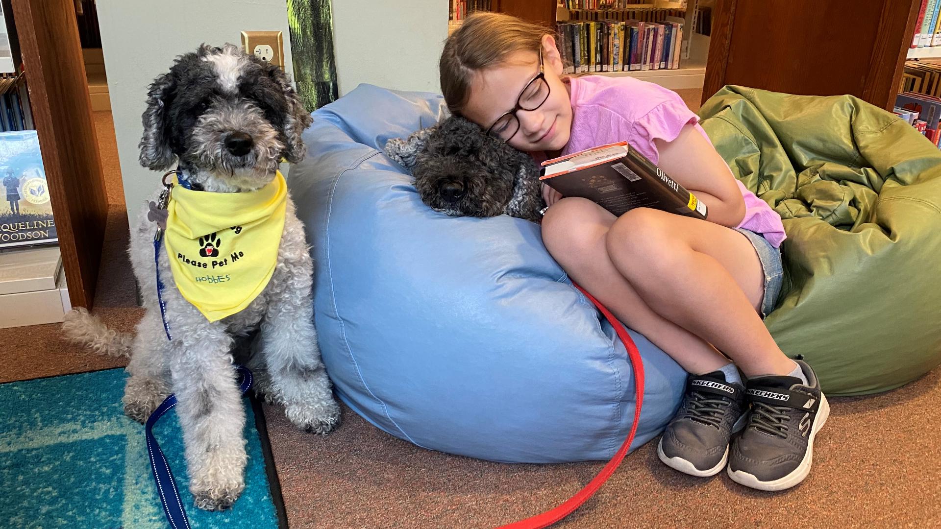 A library in Cumberland County is helping young readers build their skills with its "Read to Dogs" program.