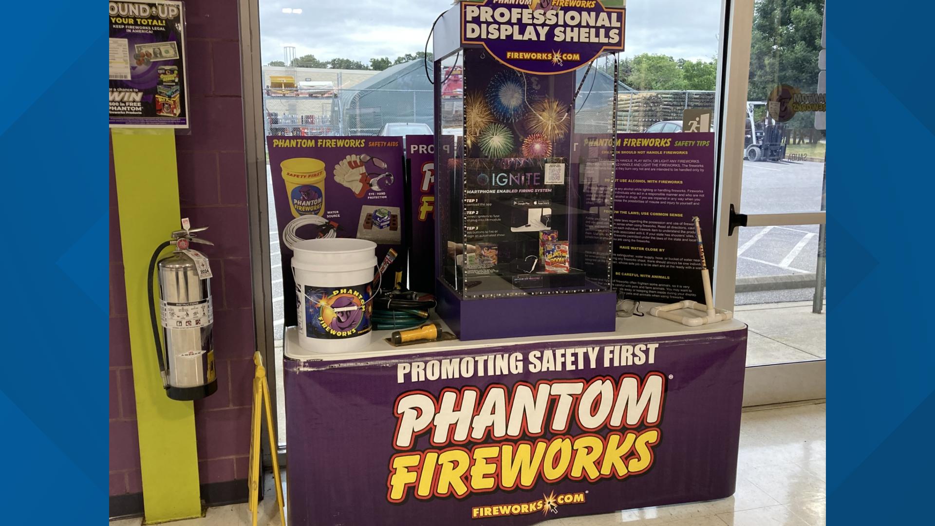 Phantom Fireworks of Shrewsbury in York County is preparing for the busy holiday while emphasizing customer safety.