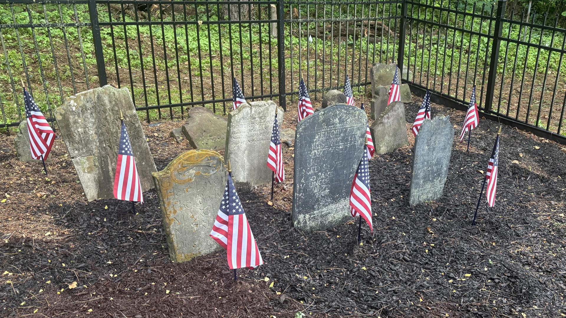 The new graves were found Saturday, June 7 at the Newside Cemetery.