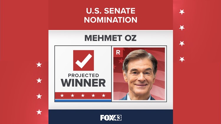 Oz wins PA Senate primary ahead of showdown with Fetterman