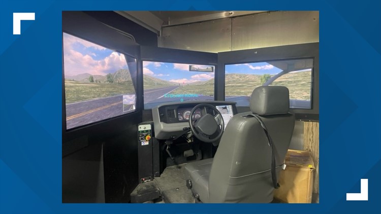 Students get behind the wheel of a virtual DUI simulator