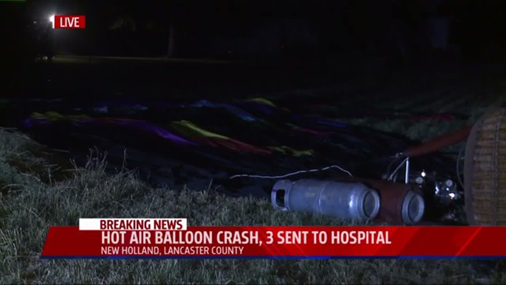 Hot air balloon crashed in Lancaster County