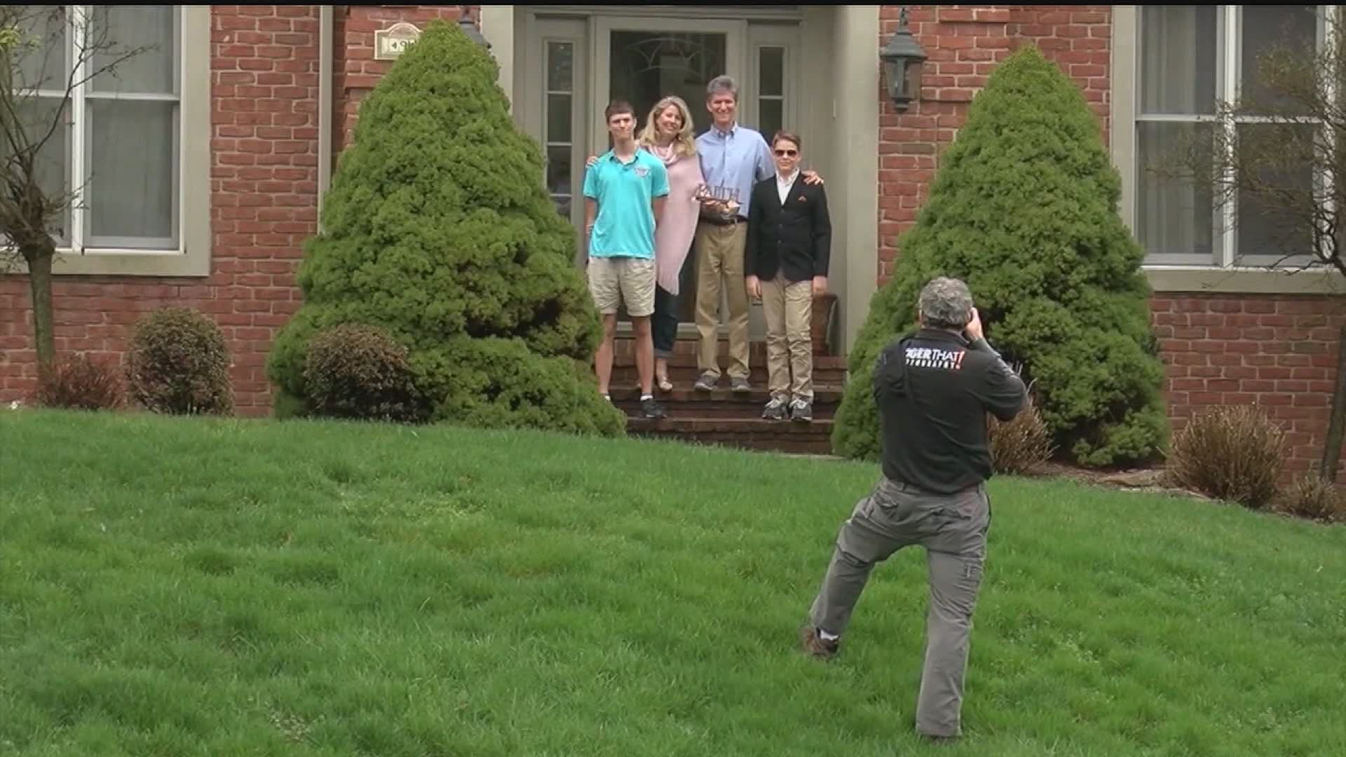 Nearly 300 families have been photographed on their front steps in Central PA, creating happy memories during the coronavirus pandemic.