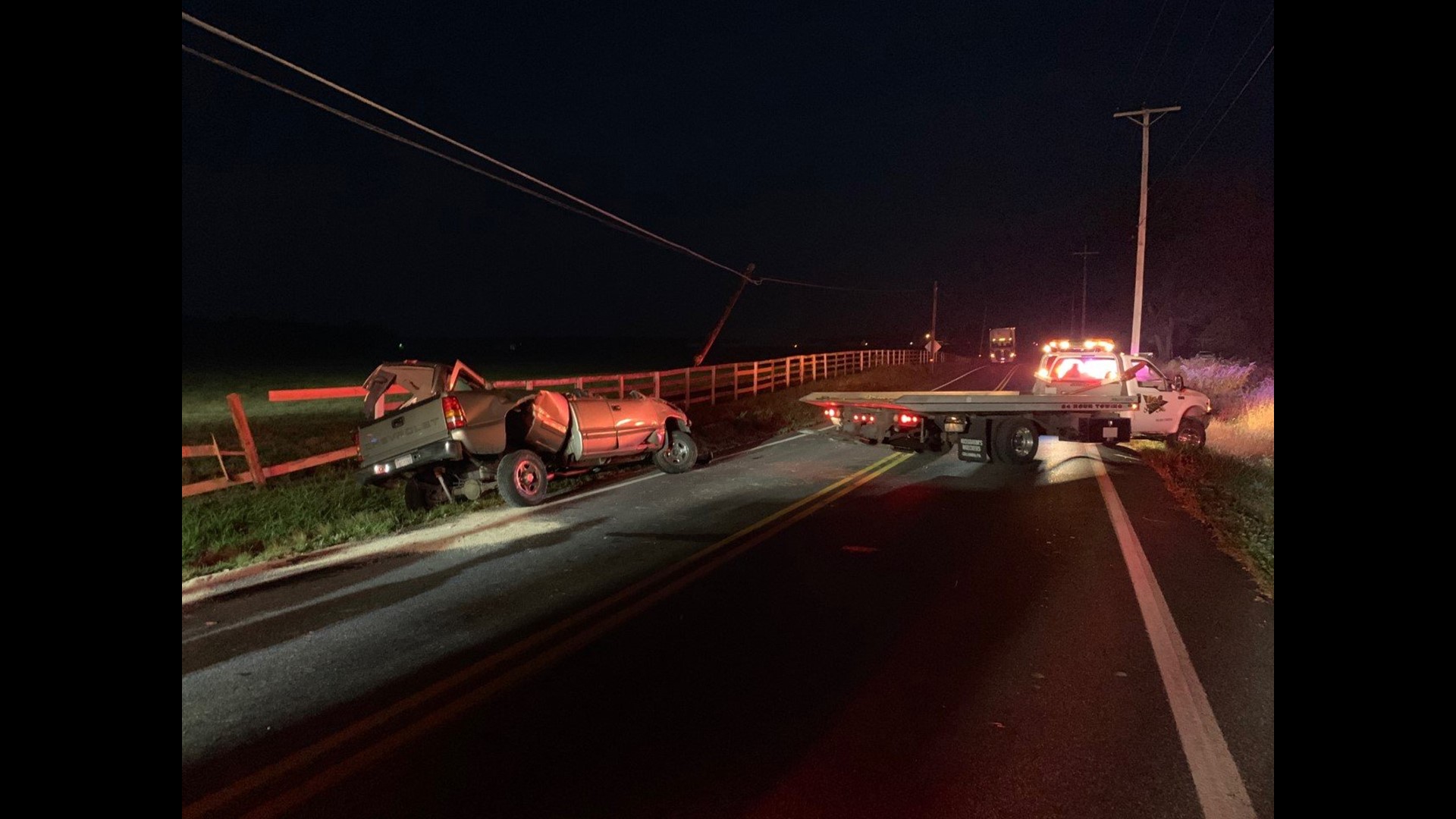 One person killed in singlevehicle crash in Adams County