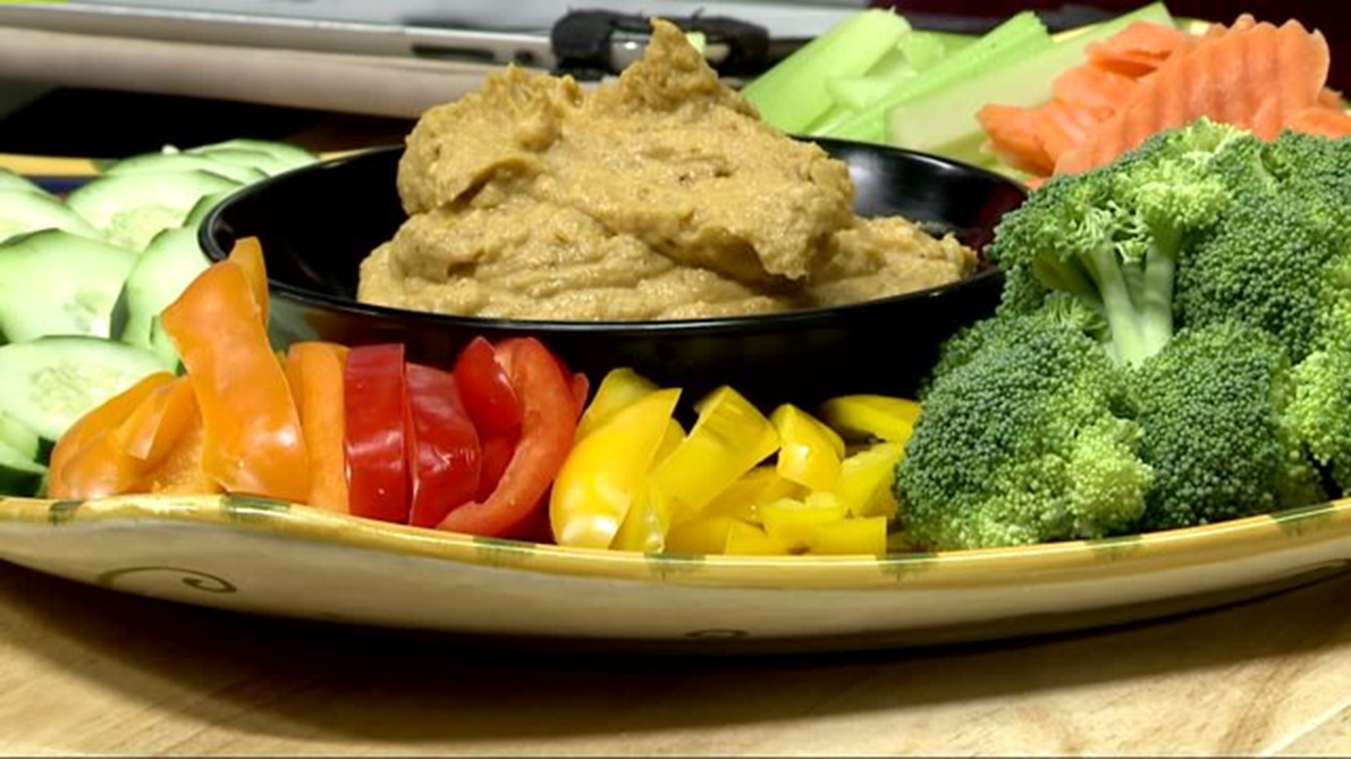 Pumpkin hummus dip is a healthy snack that can save you calories this holiday season