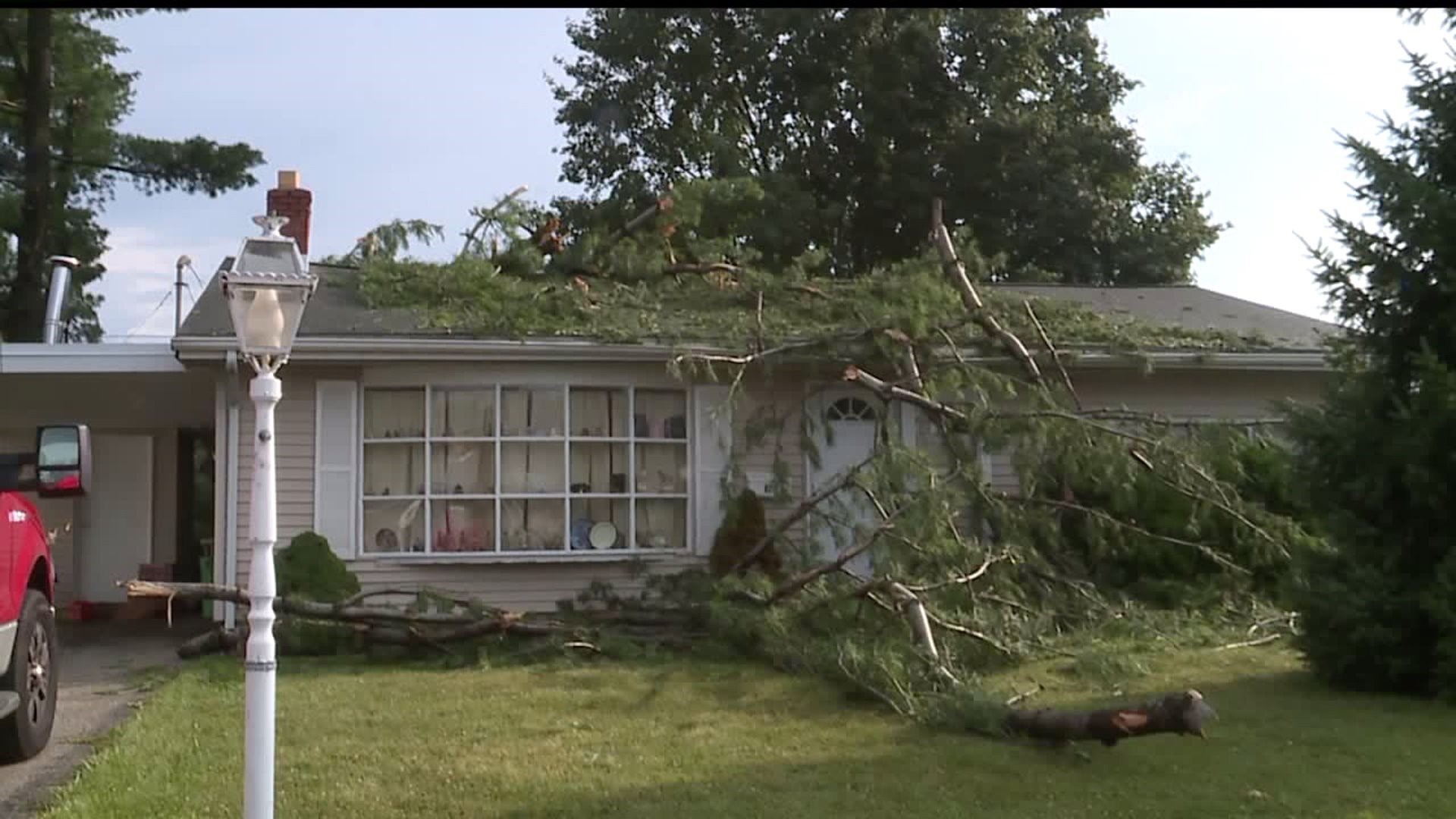 Tree falls on home after strong winds blow through York County
