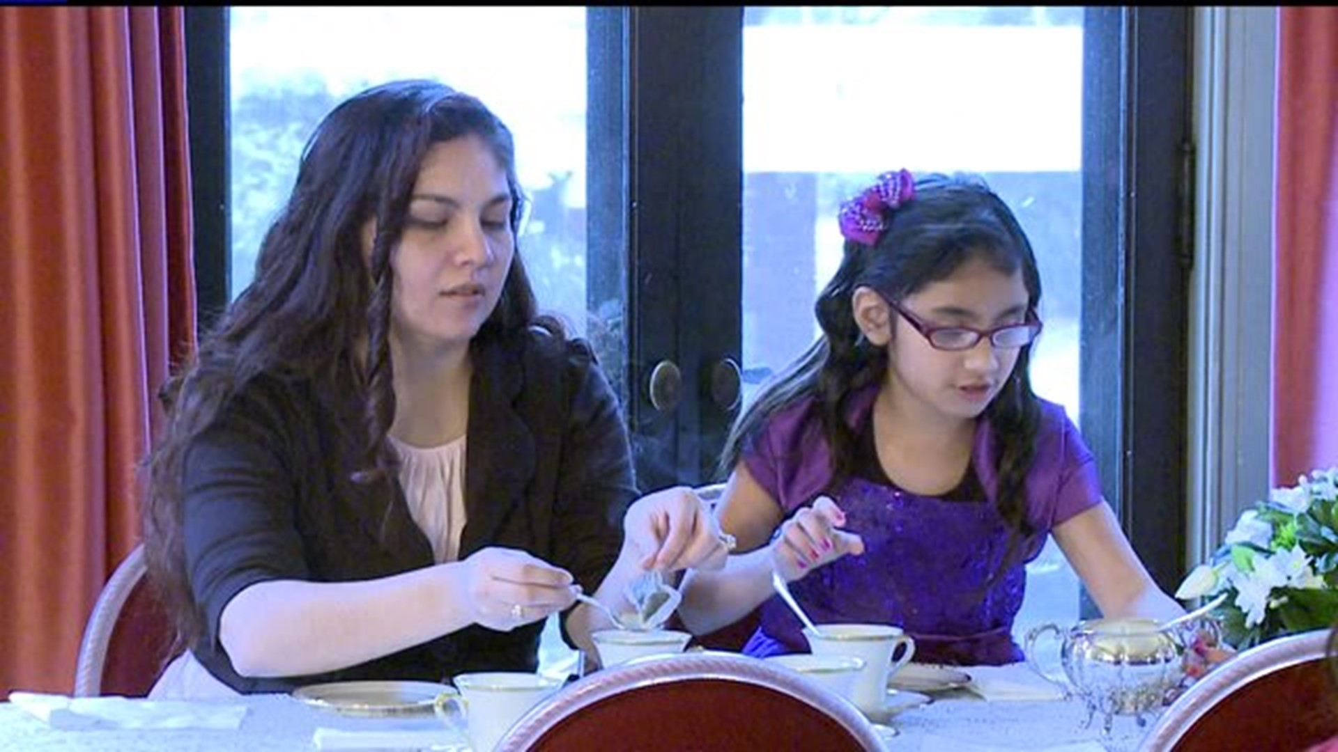 Mother-Daughter tea time in Moline