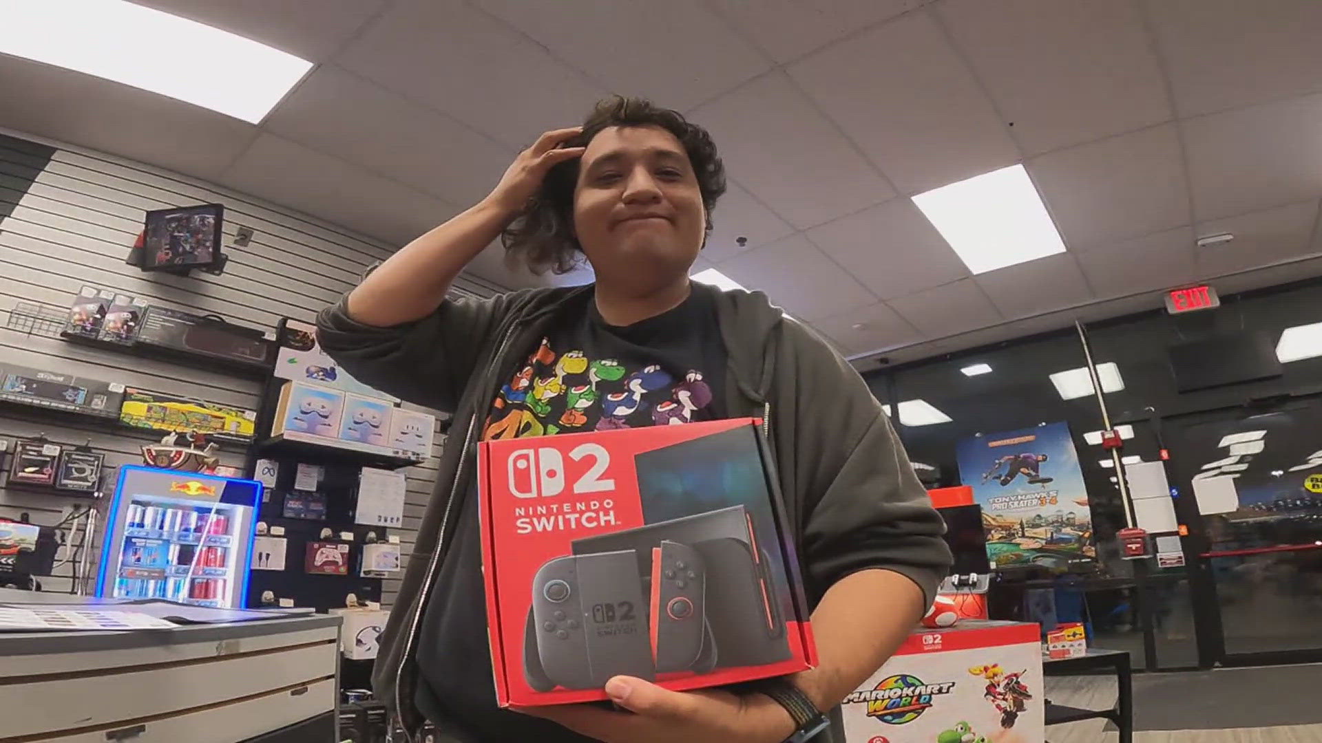 Video gamers anxiously await the release of new Nintendo Switch