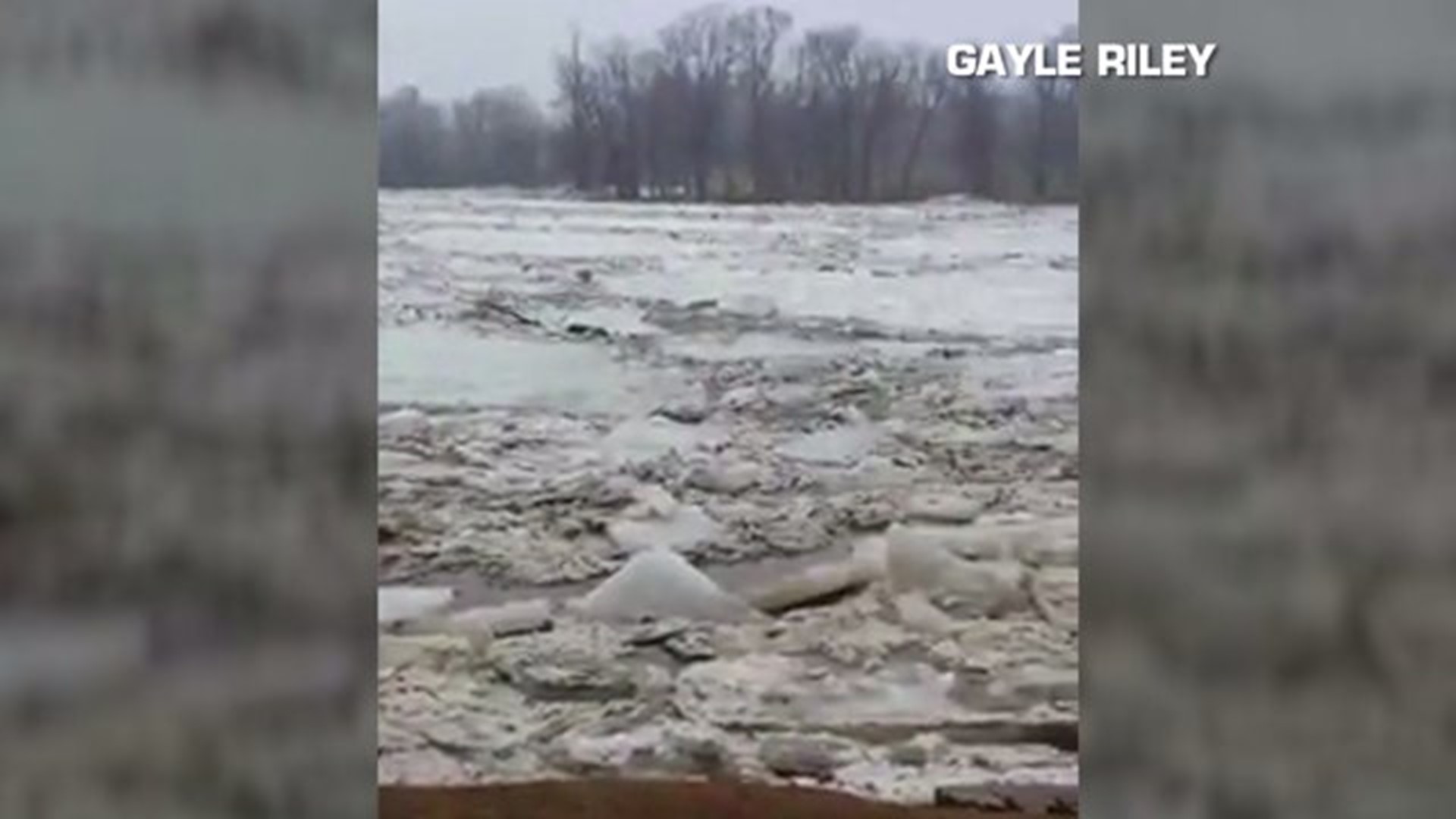 Ice jam on the Rock River