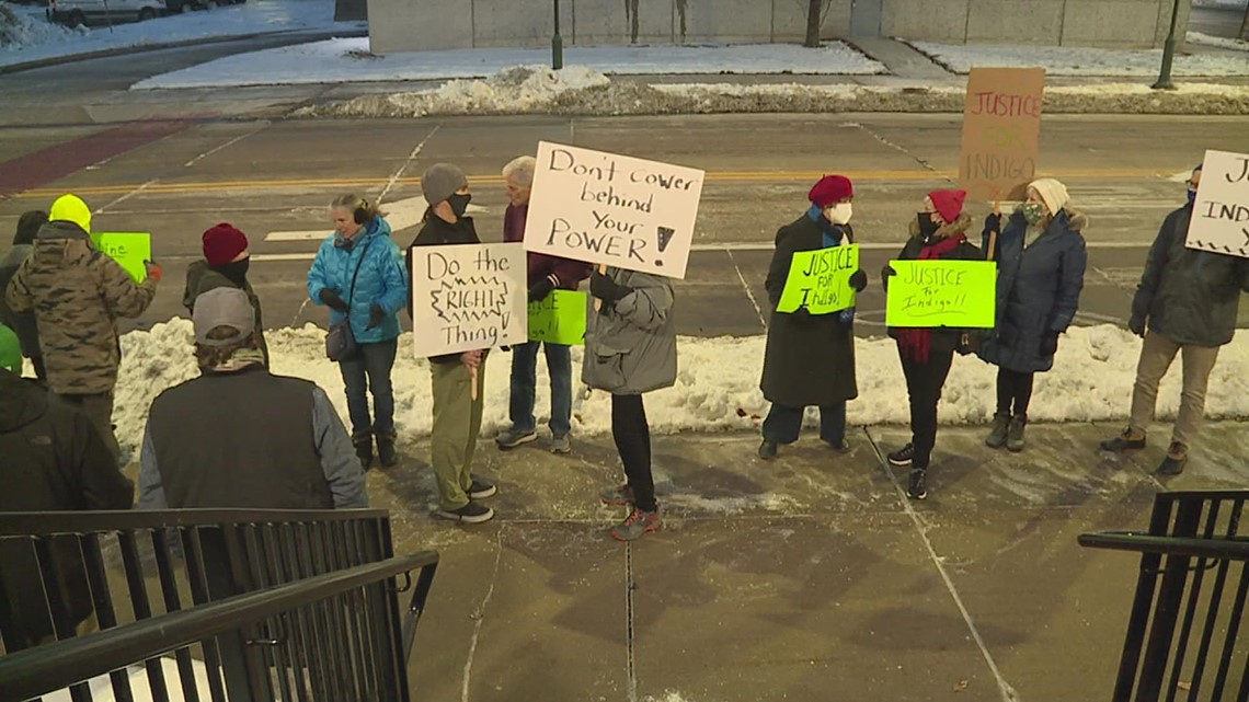 Indigo Wellness Studios protest outside Moline City Hall - Vimarsana News