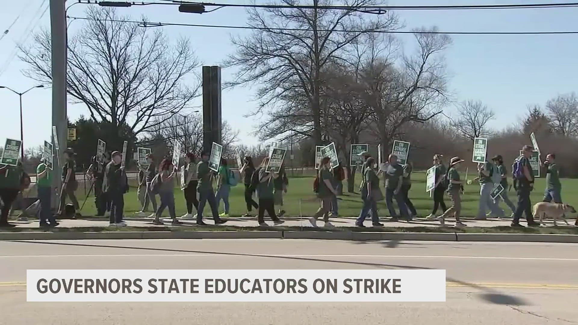 Governors State University has joined Eastern Illinois and Chicago State on the picket lines after union negotiations failed to reach a deal.