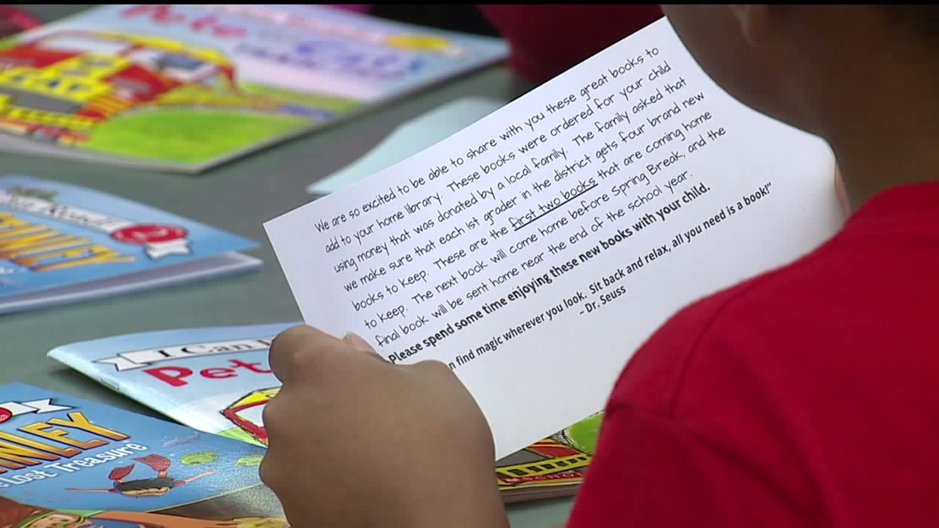 Local first graders get book donation