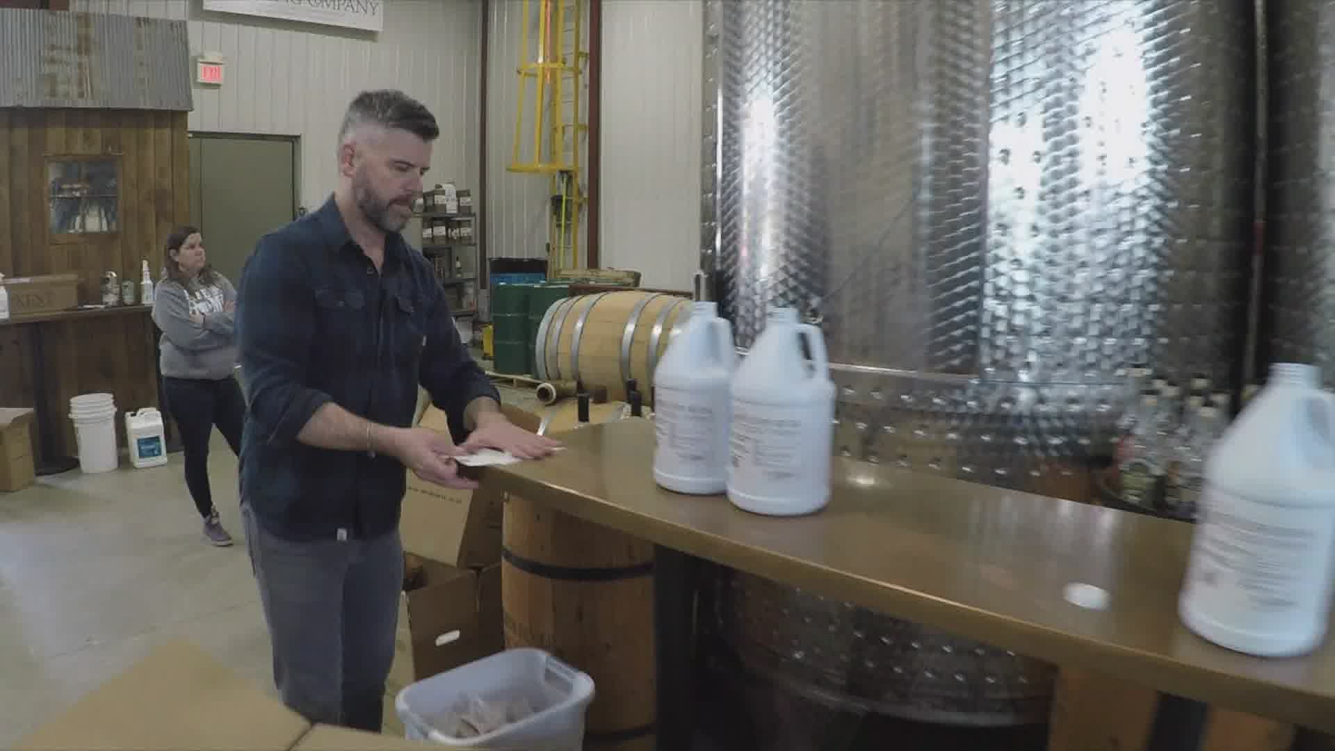 The Distilled Spirits Council says owners found out Tuesday they'd have to pay more than $14,000 in fees for helping make hand sanitizer at the start of the pandemic