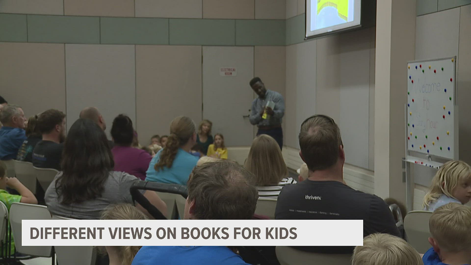 Two different story times took place in and outside of Bettendorf's public library. News 8's Jonathan Fong spoke with parents about their viewpoints.
