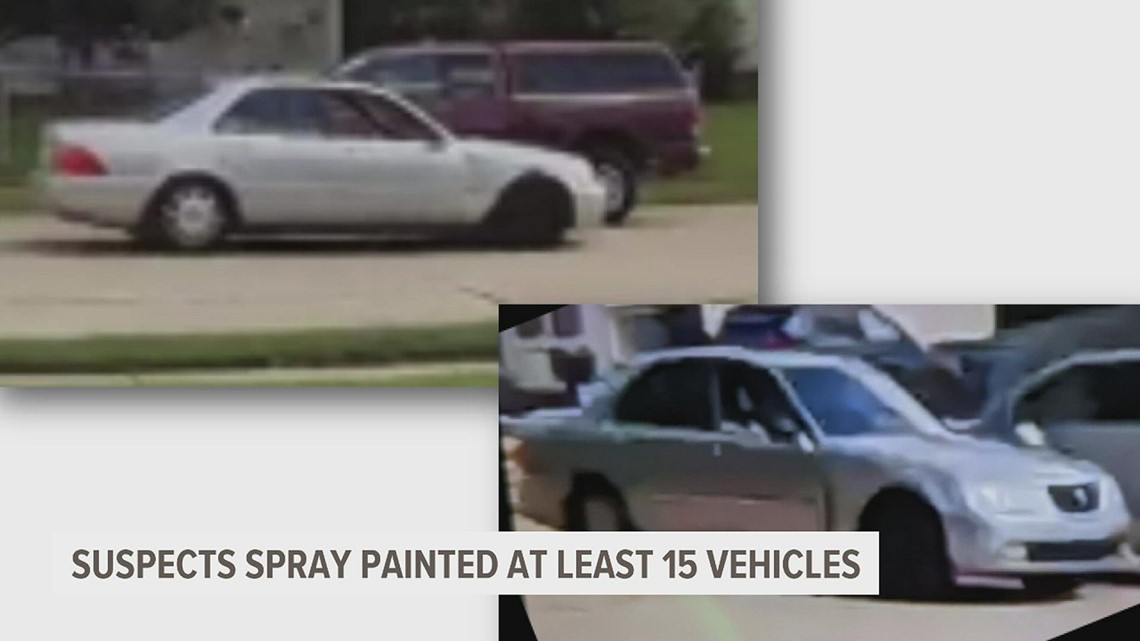 Davenport police ask for help locating car involved in hit-and-run spray painting