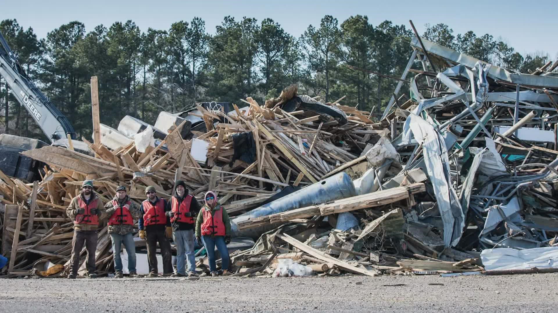A team from Living Lands and Waters has been assisting in a lake cleanup since Dec. 23, after a devastating tornado ripped through the region.