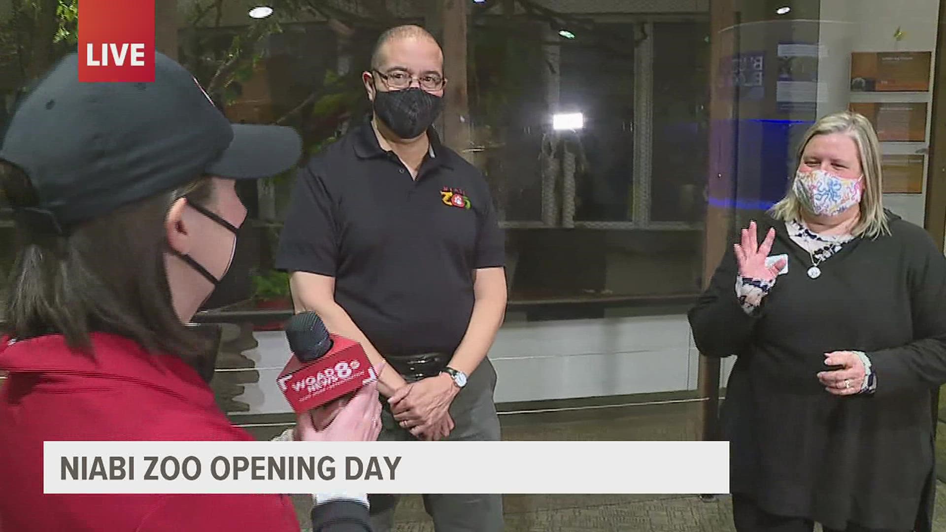 Niabi Zoo Director Lee Jackson and Assistant Zoo Director Tammy Schmidt appeared live on Good Morning Quad Cities for Opening Day - April 18, 2022