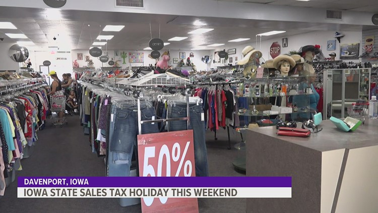 Tax free weekend underway in Iowa for clothing, shoes