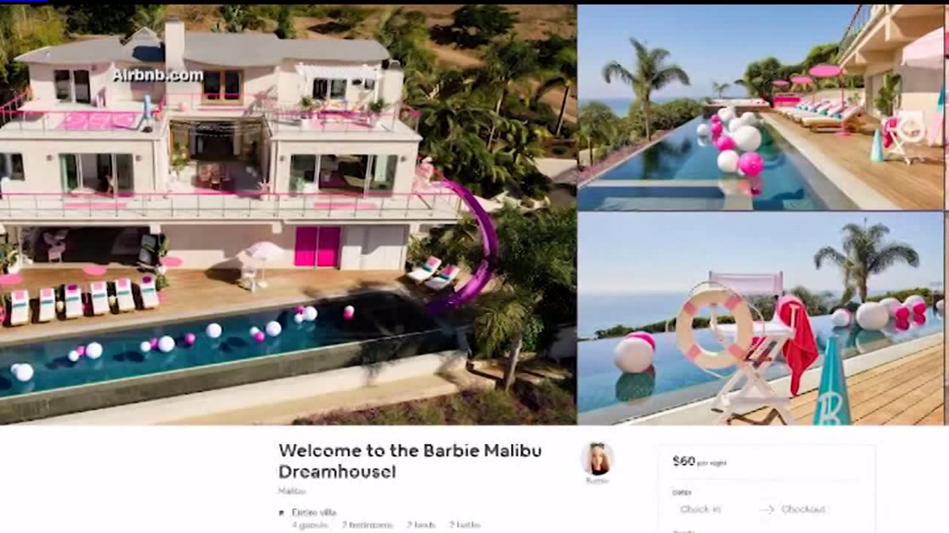 Barbie's Malibu Dreamhouse will be on Airbnb for $60 night