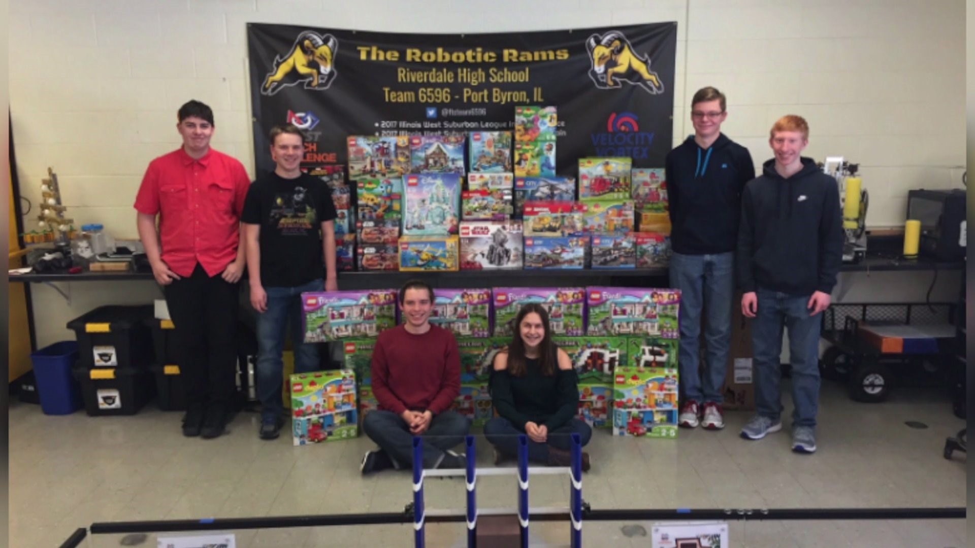 Riverdale High School robotics team donates toys to cancer patients