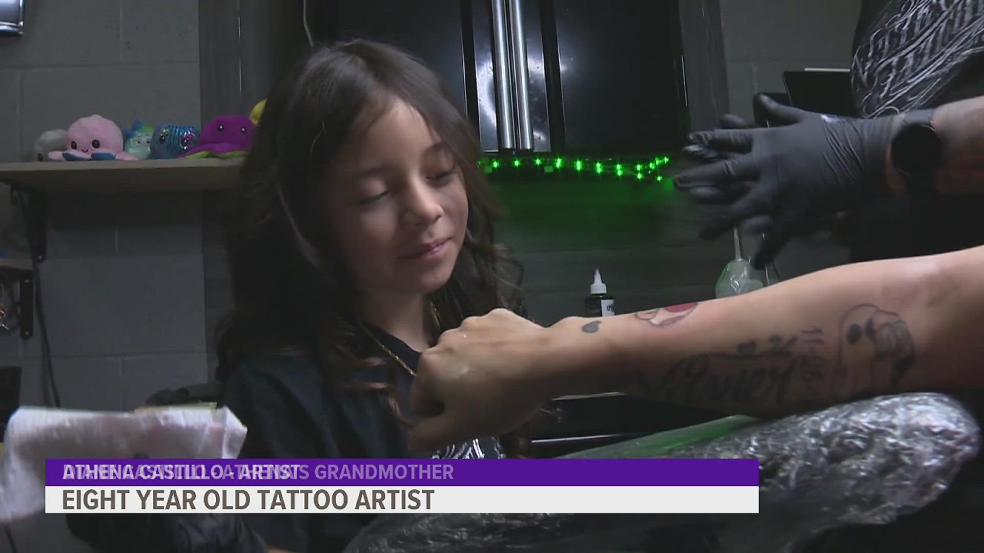 Meet Athena Castillo, an 8-year-old tattoo artist in San Antonio 