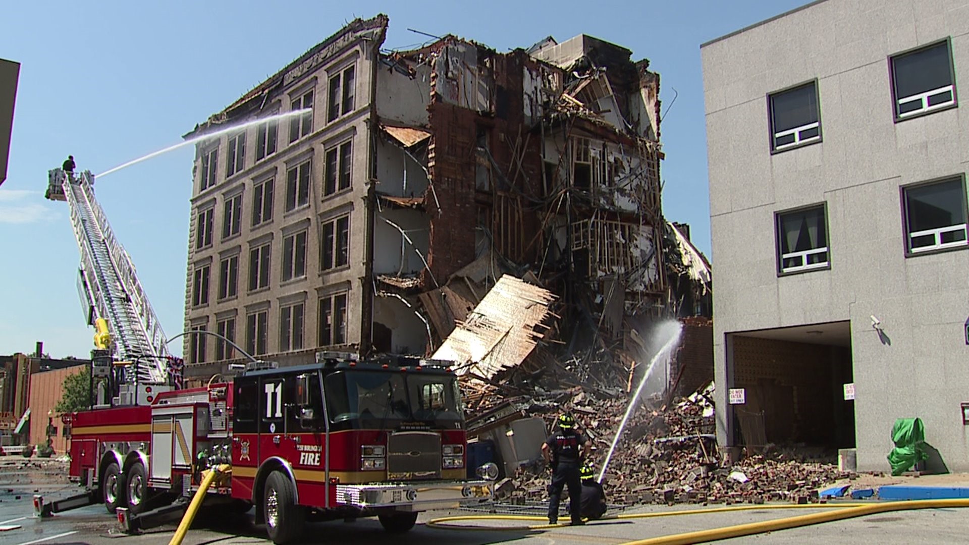 Downtown Burlington historic building gutted by fire