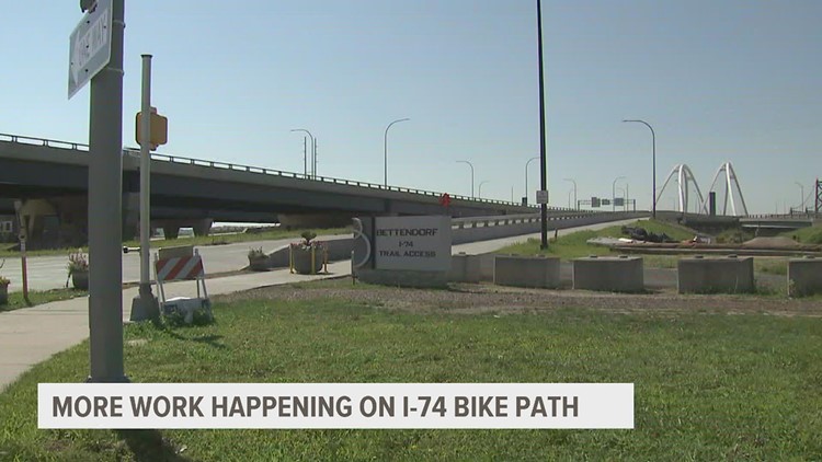 More work scheduled for I-74 Bridge bike path Tuesday