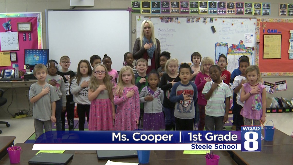 The pledge from Ms. Cooper’s class at Steele Elementary