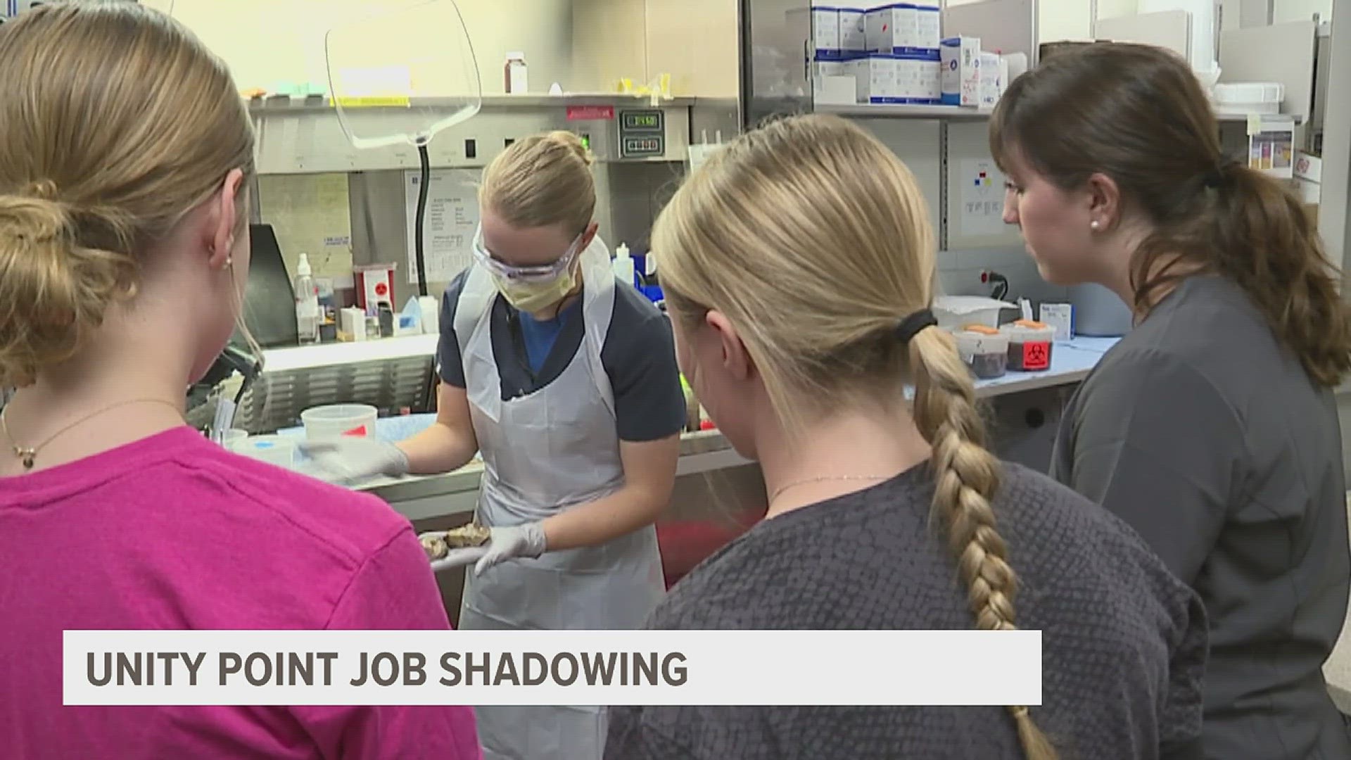 33 students started job shadowing at UnityPoint Health on Wednesday to learn more about working in healthcare.