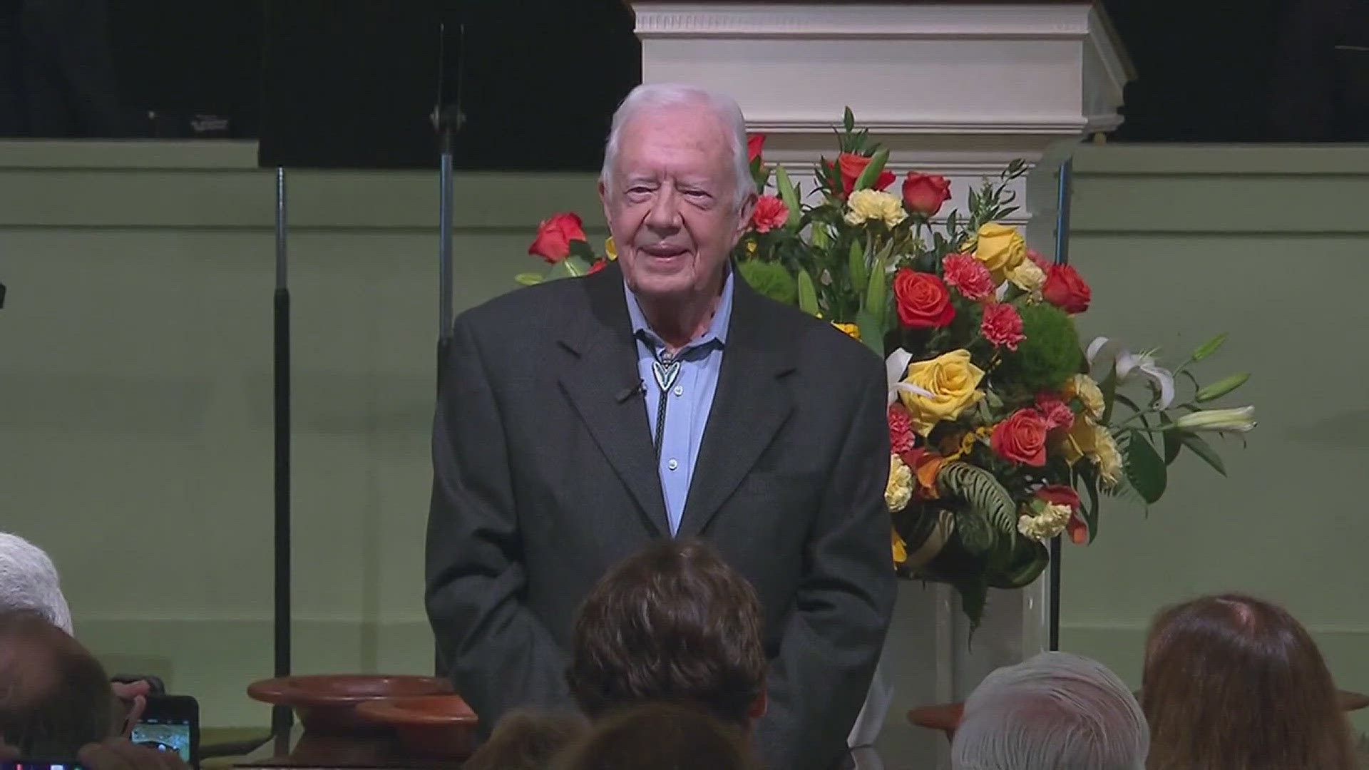 The musical event "Jimmy Carter 100: A Celebration in Song" took place Tuesday at Atlanta's historic Fox Theatre.