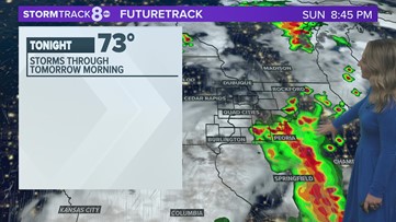 Stormy evening and overnight