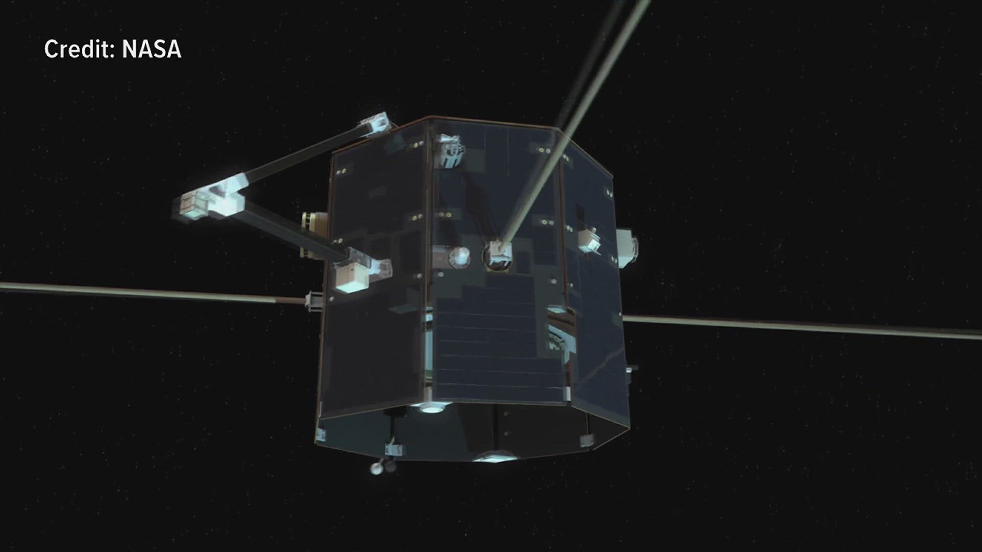 The twin satellites track how the Earth's magnetic shield responds to solar winds.